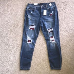 Just Blue Buffalo Plaid Jeans